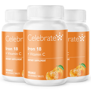 Fer 18 mg + Vitamine C, A mâcher, Orange 
