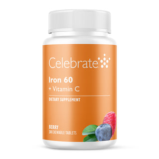 Iron 60 mg + Vitamin C, Chewable Tablets, Berry