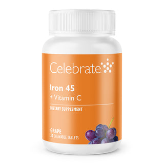 Demir 45 mg + C Vitamini, Çiğnenebilir, Grape 
