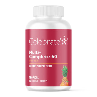 Multi-Complete 60 Multivitamine bariatrique avec Fer, A mâcher, Tropical