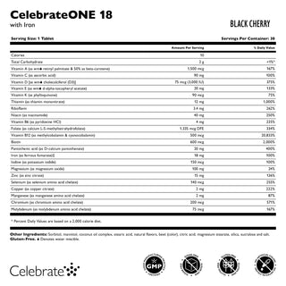 CelebrateONE 18 Multivitamine bariatrique à prendre une fois par jour avec Fer