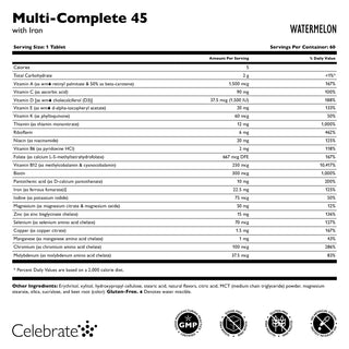 Multi-Complete 45 Bariatric Do żucia Multiwitamina z Żelazo 