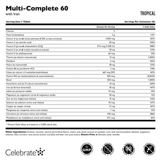 Multi-Complete 60 Bariatrik Multivitamin ile Demir, Çiğnenebilir, Tropical