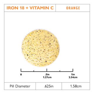 Iron 18 mg + Vitamin C, Chewable, Orange