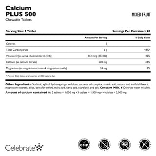 Calcium PLUS 500, A mâcher