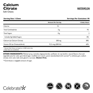 Calcium Citrate Pâte à mâcher