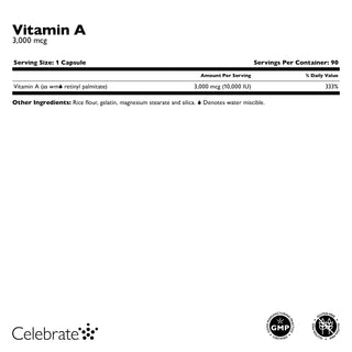 Vitamine A 3.000mcg (10.000 IU), Gélules