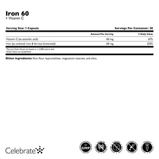 Iron 60 mg + Vitamin C, Capsules