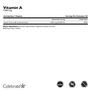 Vitamin A 7.500mcg (25.000 IU), Capsules