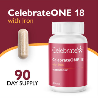 CelebrateONE 18 Once Daily Bariatric Multivitamin with Iron, Capsules