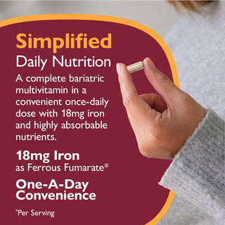 CelebrateONE 18 Once Daily Bariatric Multivitamin with Iron, Capsules