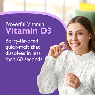Vitamin D3 625mcg (25.000 IU), Quick-Melt, Berry