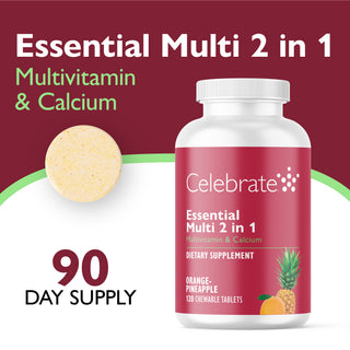 Essential Multi 2 in 1 Multivitamin with Calcium, Chewable