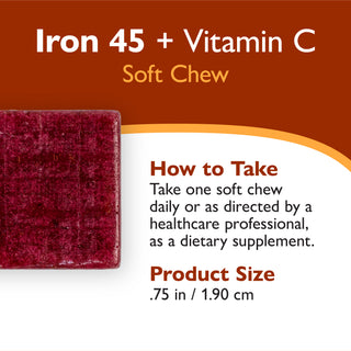 Iron 45 mg + Vitamin C, Soft Chews