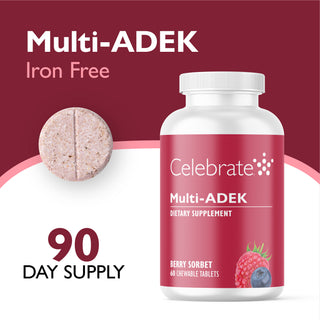 Multi-ADEK Vitamin without Iron, Chewable, Berry Sorbet