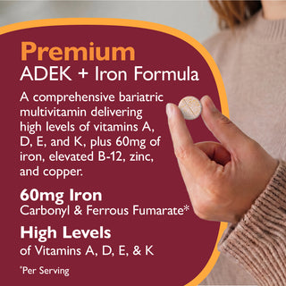 Multi-ADEK Vitamin with 60mg Iron, Chewable, Grape