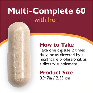 Multi-Complete 60 Bariatric Multivitamin with Iron, Capsules