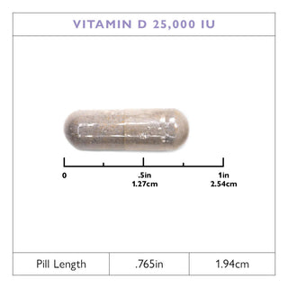 Capsules de Vitamine D3 625mcg (25.000 UI) 